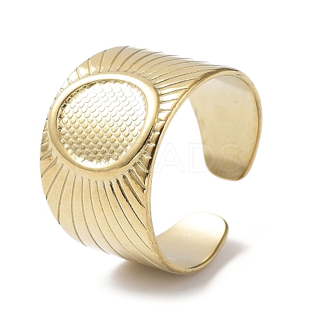 304 Stainless Steel Open Cuff Ring Findings STAS-P334-05A-G-1