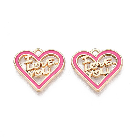 Alloy Enamel Pendants ENAM-T024-09C-G-1