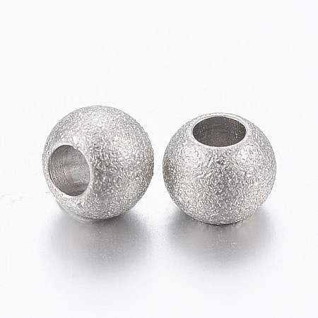 Tarnish Resistant 304 Stainless Steel Textured Beads STAS-K181-06-01P-1
