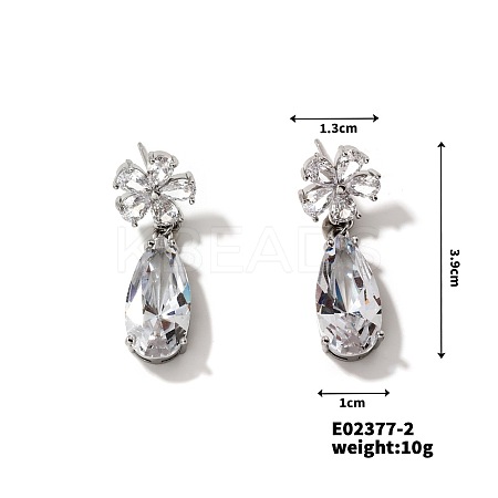 Shiny Flower Stud Earrings with American Style and Personality YB1145-2-1