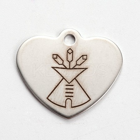 Non-Tarnish 201 Stainless Steel Pendants LS-STAS-L165-E14-1