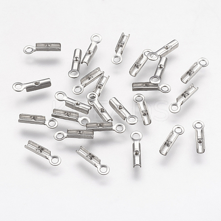 Tarnish Resistant 304 Stainless Steel Folding Crimp Ends LS-X-STAS-K166-11P-1