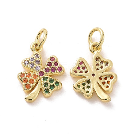 Brass Micro Pave Colorful Cubic Zirconia Charms KK-E068-VF123-1