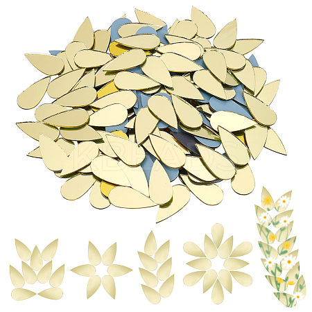 150Pcs Teardrop Glass Cabochons DIY-OC0001-39B-1
