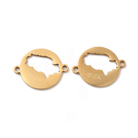 201 Stainless Steel Connector Charms STAS-K251-007G-1