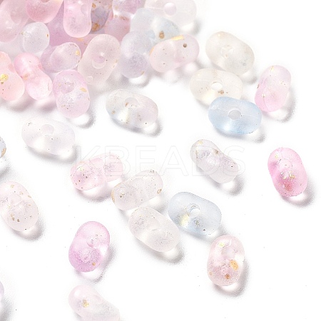 Gradient Color Transparent Frosted Acrylic Beads X1-OACR-M023-06I-1
