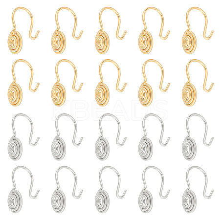 32Pcs 2 Colors 304 Stainless Steel Vortex Cuff Earrings FIND-UN0001-26-1