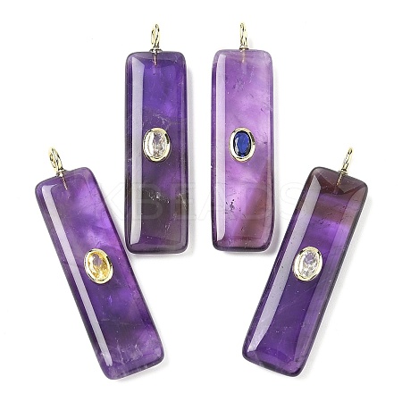 Natural Amethyst Pendants G-H318-03G-06-1