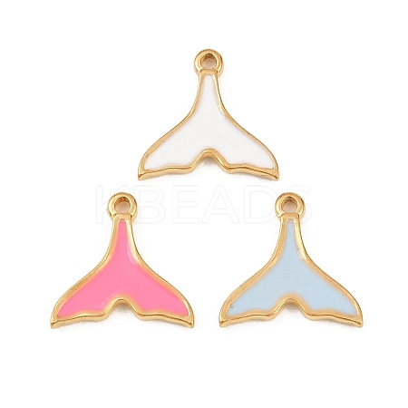 304 Stainless Steel Enamel Pendants STAS-A135-13G-1