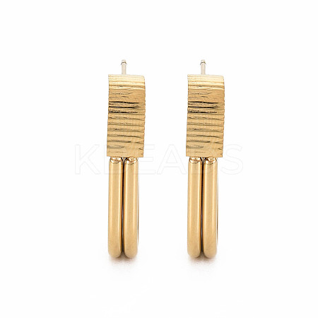 304 Stainless Steel Open Oval Stud Earrings EJEW-N016-025LG-1