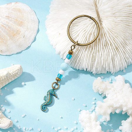 Alloy Conch Pendant Keychains KEYC-JKC01225-04-1