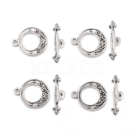 Tibetan Style Alloy Toggle Clasps X-LF1081Y-NF-1