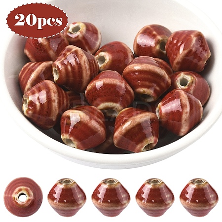 20Pcs Handmade Porcelain Beads PORC-YW0001-43A-1