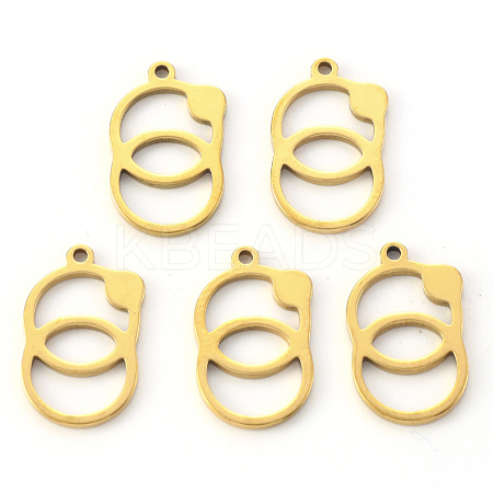 PVD Vacuum Plating 304 Stainless Steel Pendants STAS-N092-77G-1