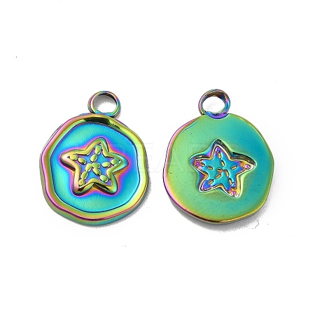 Ion Plating(IP) 304 Stainless Steel Pendants STAS-B032-36MC-1