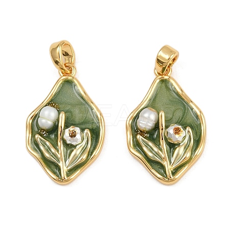 Brass Enamel Pendants KK-H078-04A-G01-1