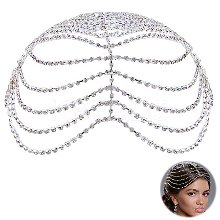 Alloy Rhinestone Headband OHAR-WH0011-63-1