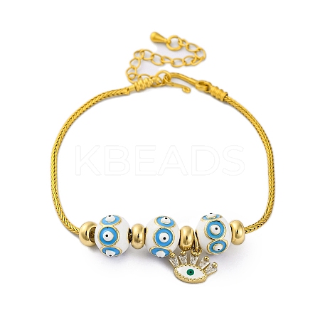 Brass European Bracelets BJEW-C080-01G-03-1