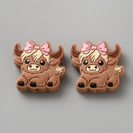 Cattle Food Grade Eco-Friendly Silicone Beads SIL-WH0018-33A-02-1