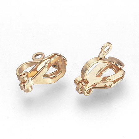 Brass Clip-on Earring Findings LS-X-KK-R071-11RG-1