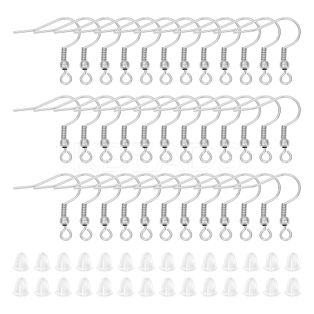 100Pcs 304 Stainless Steel Earring Hooks STAS-UN0053-84-1