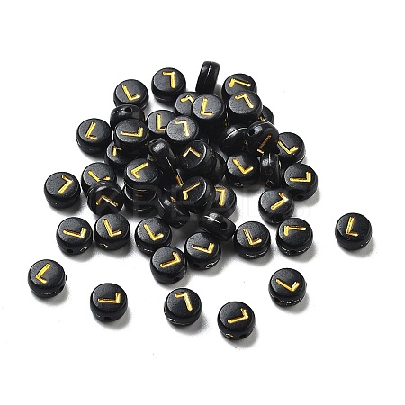 Plating Opaque Acrylic Beads OACR-R005-03L-1