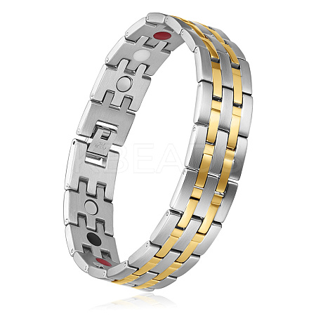 304 Stainless Steel Panther Chain Watch Band Bracelets JB675B-1