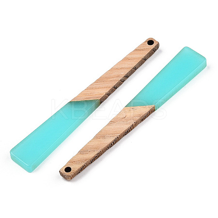 Translucent Resin & Walnut Wood Big Pendants LS-X-RESI-TAC0017-46-B01-1