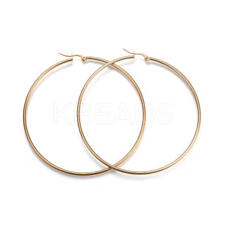 201 Stainless Steel Big Hoop Earrings EJEW-A052-20A-G-1