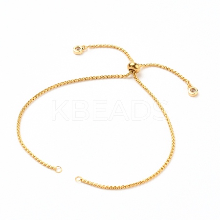 Adjustable 304 Stainless Steel Box Chain Slider Bracelet/Bolo Bracelets Making AJEW-JB00781-02-1