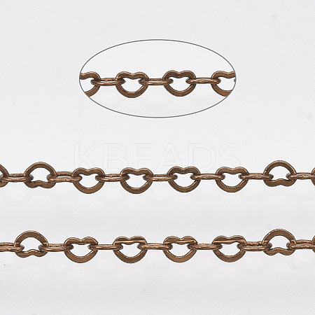 Brass Heart Link Chains CHC-T008-03R-01-1