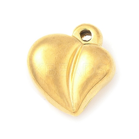 304 Stainless Steel Heart Pendants STAS-R162-01G-06-1