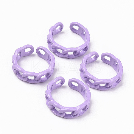 Spray Painted Alloy Cuff Rings LS-X-RJEW-T011-29C-RS-1