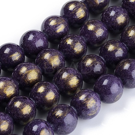 Natural Mashan Jade Beads Strands G-F670-A25-10mm-1