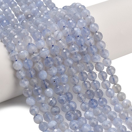 Natural Blue Lace Agate Beads Strands G-C280-B07-6mm-1