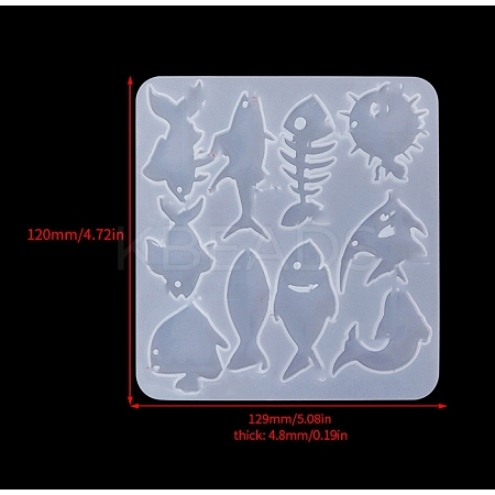 DIY Food Grade Silhouette Silicone Pendant Molds PW-WG71054-04-1