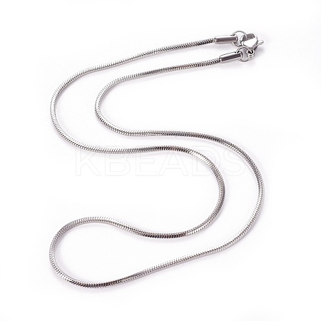 Non-Tarnish 304 Stainless Steel Snake Chain Necklaces LS-NJEW-F265-C-P-1