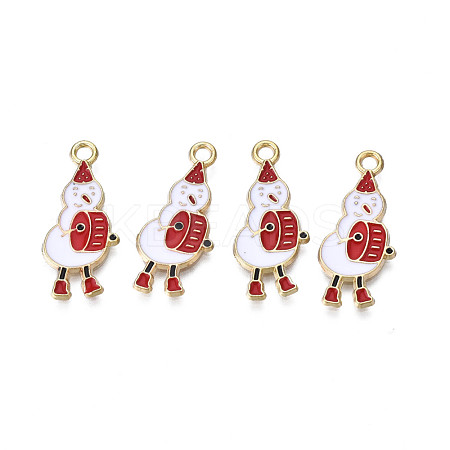 Rack Plating Alloy Enamel Pendants ENAM-N055-171B-1