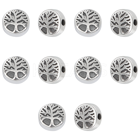 10Pcs Retro 304 Stainless Steel Beads STAS-UN0055-58-1
