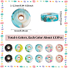 6 Strands 6 Colors Baking Paint Synthetic Turquoise Beads Strands G-SC0003-30B-2