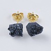Brass Ear Stud Components EJEW-E222-C-06G-1