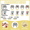 8 Styles Alloy Decorative Rivets BUTT-TA0001-19-4