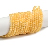 Natural Yellow Jade Bead Strands X-G-K121-01-4mm-4