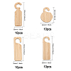 CHGCRAFT 40Pcs 4 Style Blank Wood Plant Labels AJEW-CA0003-79-2