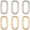 8Pcs 2 Colors Brass Spring Gate Rings KK-SC0005-56-1