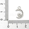 Brass Micro Pave Clear Cubic Zirconia Charms KK-H528-07B-P-3