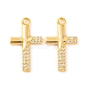 Brass Micro Pave Clear Cubic Zirconia Pendants X1-KK-U017-09E-G-1