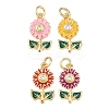 Brass Micro Pave Cubic Zirconia Pendants KK-H525-09G-1