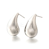 Rack Plating Brass Twist Teardrop Stud Earrings for Women EJEW-K247-02P-2