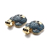 Brass Cubic Zirconia Pendants KK-G446-18G-03-3